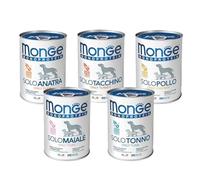 Monge - Comida en caja húmeda monoproteica para perros, 400 g, paquete de 24 latas de 24 x 400 g (400 g, pollo)