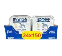 Monge Comida húmeda para perros monoproteico 100% pollo GR.150 x 24