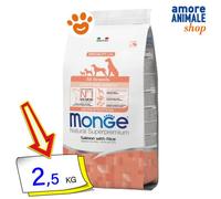 Monge Dog Natural Superpremium Mini Cachorro y Junior Salmón y Arroz 2,5/7,5 Kg
