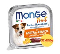 Monge Fruit - Pato húmedo para perro, naranja - 32 x 100 g