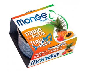 Monge Fruits - Alimento húmedo para gatos adultos - Atún con frutas - Cantidad: 80 g