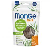 Monge Gift Hairball - Snack para gatos adultos - Salmón y hierba gatera - Cantidad: 60 g