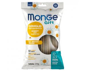 Monge Gift - Palitos para perros mayores - Conejo con manzanilla - Cantidad: 210 g