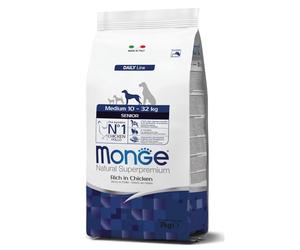 Monge Medium Senior Ricco de Pollo de 3 kg