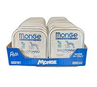 Monge Monoprotein Alimento húmedo para perro solo atún, naturalmente sin colorantes, conservantes ni azúcares añadidos. Paquete de 24 recipientes (1 = 150 gr.)