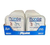 Monge Monoprotein - Comida húmeda para perro solo cordero, naturalmente sin colorantes, conservantes ni azúcares añadidos. Paquete de 24 recipientes (1 = 150 g)