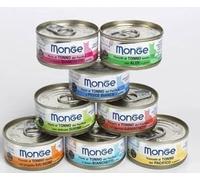 Monge Natural - Comida húmeda para gatos, 24 cajas surtidas de 80 g, atún con variedad de sabores