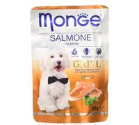 Monge Natural Grill - Bocados húmedos con salmón, sin granos, con condroitina y glucosamina, 100 g, 1 unidad