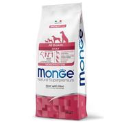 Monge Natural Superpremium Adult Beef and Rice, alimento para Perros para Todas Las Razas (alimento seco para Perros con Carne y arroz, Muy Rico en Fibra y vitaminas, 12 kg)