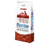 Monge Natural Superpremium Adult para Perros para Todas Las Razas (Alimentos Secos con Cordero, arroz y Patatas, Muy Rico en Fibra y vitaminas, 12 kg)