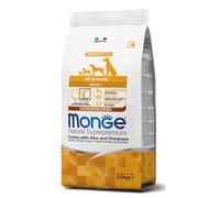 Monge Natural Superpremium Adult Turkey, Rice and Potatoes, Comida para Perros para Todas Las Razas (alimento seco para Perros con Pavo, arroz y Patatas, Muy Rico en Fibra y vitaminas, 2,5 kg)