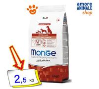 Monge Natural Superpremium Cachorro Junior Cordero y Arroz 2,5/12 Kg Todas Razas