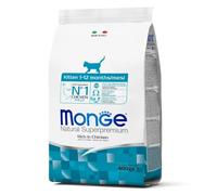 Monge Natural Superpremium Kitten Chicken, Comida Seca para Gatitos (Comida para Gatitos a Base de Pollo, con ácidos grasos Omega-3, Receta, colorantes ni conservantes añadidos, 400 g)