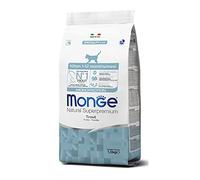 Monge Natural Superpremium Kitten Trout, alimento húmedo para Gatitos (alimento húmedo a Base de Trucha, Rico en Fibra, sin colorantes ni conservantes, Comida para Gatos, 1,5 kg)