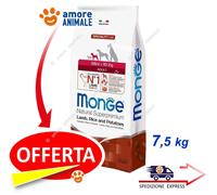 Monge Natural Superpremium Mini Adult Cordero Y Arroz 7,5 KG Croquetas Perro