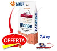 Monge Natural Superpremium Mini Adult Salmón Y Arroz 7,5 KG Croquetas Perro