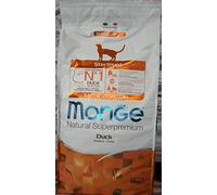 Monge Natural Superpremium Monoprotein STERILISED Duck, alimento seco para Gatos esterilizados (a Base de Pato, bajo en Grasa, sin colorantes añadidos, 10 kg)