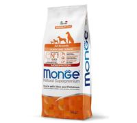 Monge Natural Superpremium Puppy and Junior Duck, Rice and Potatoes, Comida para Perros de Todas Las Razas (Comida Seca para Perros con Pato, arroz y Patatas, Muy Rica en Fibra y vitaminas, 12 kg)