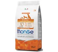 Monge Natural Superpremium Puppy and Junior Duck, Rice and Potatoes, Comida para Perros de Todas Las Razas (Comida Seca para Perros con Pato, arroz y Patatas, Muy Rica en Fibra y vitaminas, 12 kg)