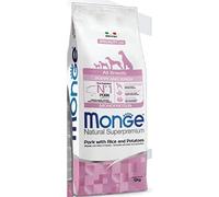 Monge Natural Superpremium Puppy and Junior Pork, Rice and Potatoes, Comida para Perros de Todas Las Razas (Comida Seca para Perros con Cerdo, arroz y Patatas, Muy Rica en Fibra y vitaminas, 12 kg)