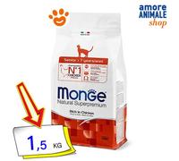 Monge Natural Superpremium Senior Pollo Alimento Seco para Gatos 1,5 Kg