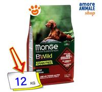 Monge Perro Bwild Grain Free Adult Todas Breed Cordero Y Guisantes 2,5/12 KG