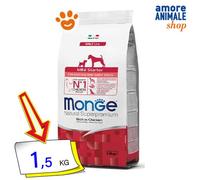 Monge Perro Natural Superpremium Mini Starter Con Pollo Alimentos Seco 1,5 KG