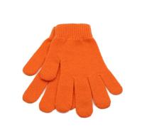 Mongolia - Guantes de cachemira 100% pura para mujer y hombre, con dedos completos, de lana cálida Naranja naranja 85