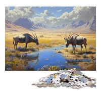 Mongolian Gazelle Puzzle Fun Activity for at Home Premium Cardboard Jigsaw Puzzle for Adults Teen Father's Day Gifts 38x26cm/1000pcs