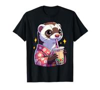 Mongoose Bubble Boba Tea Anime Lindo Kawaii Camiseta