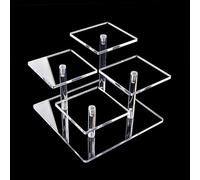 mongtsamz Expositor Metacrilato, Soporte de Exhibición de Acrílico Expositor Perfumes Transparente Vitrina Expositora para Colecciones Magdalenas Perfumes Cupcakes, 1 Piezas