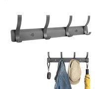 mongtsamz Percheros Pared perchero pared con 4,Perchas Pared 25 cm Doble Capa de Aluminio,Cabide Parede para Dormitorio,Baño y Cocina así Como para Paredes Diferentes