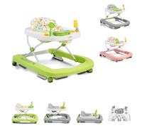 Moni andador de bebés Zoo 2 en 1 centro de juegos ruedas giratorias delante, color:verde
