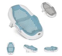 Moni asiento de baño para bebé Meshy, pie de apoyo, plegable, antideslizante, color:azul