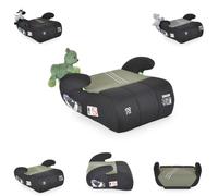 Moni, asiento elevador Dakar i-Size (125-150cm) grupo 3, peluche, reposabrazos, colores:verde