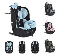Moni asiento infantil i-Size i-Safe (76-150cm) Isofix, Top Tether, ajustable, colores:azul