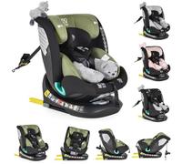 Moni, asiento infantil i-Size Serengeti (40-150cm) Isofix, almohada cervical, color:verde