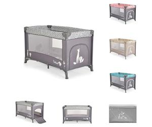 Moni cama de viaje, colchón safari playpen ventana de visión entrada lateral bolsa de transporte, color:gris
