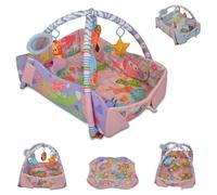 Moni centro de juegos 2en1 oasis almohadas arco de juego juguetes baño de bolas, color:rosa