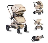 Moni cochecito Ciara capazo asiento deportivo bolsa pañales asiento reversible, color:beige