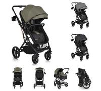 Moni cochecito Rafaello 2 en 1, convertible, asiento deportivo, cubrepiés, bolsa, colores:verde