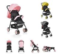 Moni, cochecito, silla de paseo Capri plegable, arnés, respaldo ajustable, colores:rosa