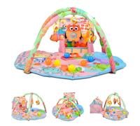 Moni, hoja de juego Granja Feliz, 30 pelotas de juego, casa pequeña, agarradores, color:rosa