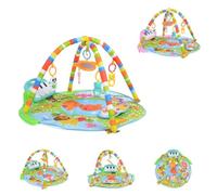 Moni play bow Piano 696-R, manta gatear teclas musicales, espejo centro juegos, color:azul