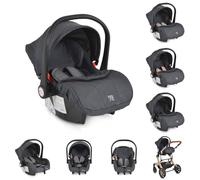 Moni silla de coche kids Trio i-Size (40-87cm) adaptador cubrepiés cojín blando, colores:canoso