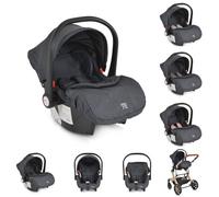 Moni silla de coche kids Trio i-Size (40-87cm) adaptador cubrepiés cojín blando, colores:negro