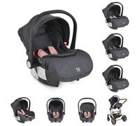 Moni silla de coche kids Trio i-Size (40-87cm) adaptador cubrepiés cojín blando, colores:rosa