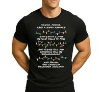 Monica, Monica Happy Hanukkah Friends Cadena de luces Song Pheobie | Navidad Navidad Navidad X-Mas Camiseta para hombre, Negro , XXL