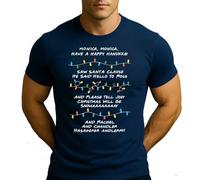 Monica, Monica Happy Hanukkah Friends Cadena de luces Song Pheobie | Navidad Navidad Navidad X-Mas Camiseta para hombre, azul marino, S