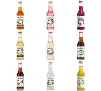 Monin 3 x 250 ml/25 cl Pick N Mix Café/Cóctel y Jarabe Mocktail incluyen caramelo, vainilla, avellana y muchos más